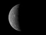 Mercury on a black background