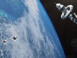 an artist's rendering of a space station in orbit