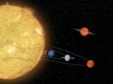 an artist's rendering of the solar system