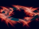A vibrant digital abstract featuring a glowing fiery ring with dynamic energy bursts.