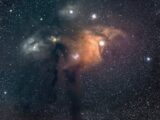 Captivating view of Rho Ophiuchi Nebula showcasing vibrant star formations in deep space.