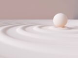 a white egg on a white plate