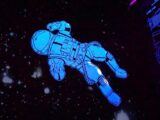 blue and white cartoon character