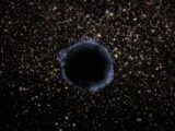 a black hole in the middle of a star filled sky