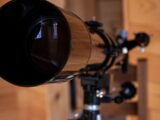 black and brown camera lens