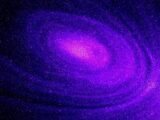 purple light in dark room