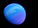 a blue planet with a black background