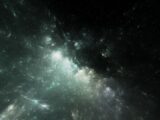 Ethereal image of a colorful nebula set against the vast starry cosmos.