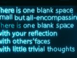 there is one blank space text